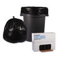  | Boardwalk H8048EKKR01 40 in. x 48 in. 45 gal. 1 mil Recycled Low-Density Polyethylene Can Liners - Black (100/Carton) image number 1