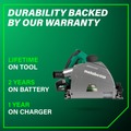 Circular Saws | Metabo HPT C3606DPAM 36V MultiVolt Lithium-Ion Cordless Circular Track Saw Kit (4 Ah) image number 12