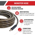 Air Hoses and Reels | Simpson 41034 3/8 in. x 200 ft. 4,500 PSI Monster Pressure Washer Hose image number 3