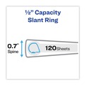 July Member-Exclusive Offer Save 10% off on One Item | Avery 79709 3 Slant Rings 0.5 in. Capacity 11 in. x 8.5 in. Heavy-Duty Non Stick View Binder with DuraHinge - White (4/Pack) image number 1