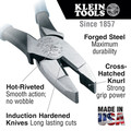 Pliers | Klein Tools 213-9NE High Leverage Side-Cutting Pliers with Knurled Jaws image number 1