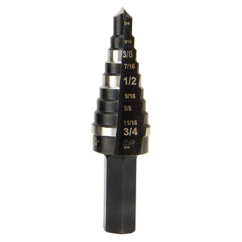 DRILL DRIVER BITS | Klein Tools KTSB03 1/4 in. - 3/4 in. #3 Double-Fluted Step Drill Bit