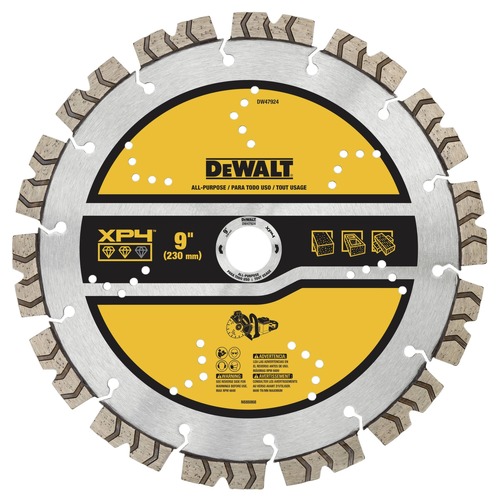 Circular Saw Blades | Dewalt DW47924 9 in. XP4 All-Purpose Segmented Diamond Blade image number 0