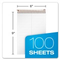 July Member-Exclusive Offer Save 10% off on One Item | Ampad 20-806R Gold Fibre 6 in. x 9 in. Spiral Steno Book - Gregg, Green/Gold Cover/White Pad (100 Sheets/Pad) image number 1