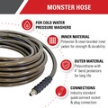 Air Hoses and Reels | Simpson MH15038QC 3/8 in. x 150 ft. 4,500 PSI Extension/Replacement Pressure Washer Monster Hose image number 3