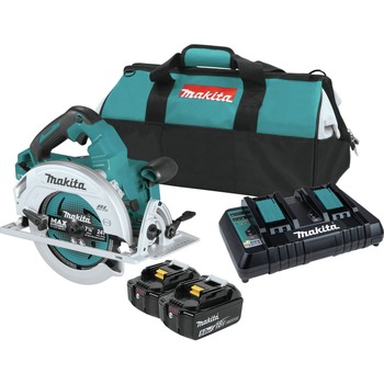CIRCULAR SAWS | Makita XSH06PT 18V X2 (36V) LXT Brushless Lithium-Ion 7-1/4 in. Cordless Circular Saw Kit with 2 Batteries (5 Ah)