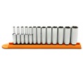 Socket Sets | GearWrench 80304 13-Piece 6-Point Deep Metric 1/4 in. Drive Socket Set image number 2