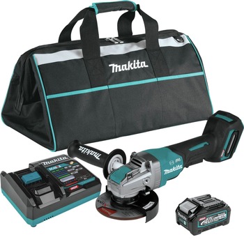 Makita GAG13M1 40V MAX XGT Brushless Lithium-Ion Cordless 5 in. X-LOCK Paddle Switch Angle Grinder Kit with Electric Brake (4 Ah) Makita 40V MAX XGT Brushless Lithium-Ion Cordless 5 in. X-LOCK Paddle Switch Angle Grinder Kit with Electric Brake (4 Ah) - GAG13M1