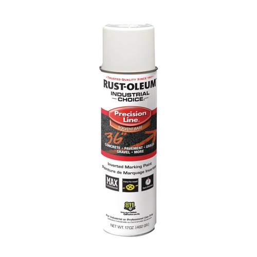 Customer Appreciation Sale! Save up to $60 on Select Tools | Rust-Oleum 203030V 17 oz. Aerosol Can Industrial Choice M1600 System Solvent-Based Precision Line Marking Paint - Flat White (12/Carton) image number 0