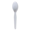  | Boardwalk BWK SPOONMWPS Mediumweight Polystyrene Teaspoons - White (100 /Box) image number 2