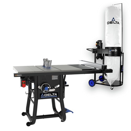 Table Saws | Delta 36-5100T2D 30 in. Rip Capacity Contractor Table Saw with Cast Extension and 1 HP Dust Collector image number 0