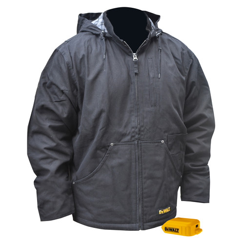 Heated Jackets | Dewalt DCHJ076B-S 20V MAX Li-Ion Hooded Heated Jacket (Jacket Only) - Small image number 0