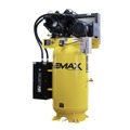 Stationary Air Compressors | EMAX ES07V080V1K Silent Air Industrial 7.5 HP 80 gal. 31 CFM 1-Phase 2 Stage Vertical Stationary Electric Air Compressor with EFKIT008AWBS Maintenance Kit image number 3