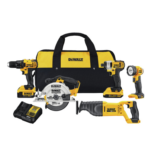Combo Kits | Factory Reconditioned Dewalt DCK520D1M1R 20V MAX Lithium-Ion Compact 5-Tool Kit image number 0