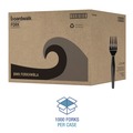 Percentage Off | Boardwalk BWKFORKHWBLA Heavyweight Polystyrene Plastic Fork Cutlery - Black (1000/Carton) image number 3