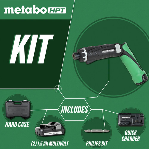 Metabo HPT Lithium-Ion Cordless Screwdriver Kit Ah