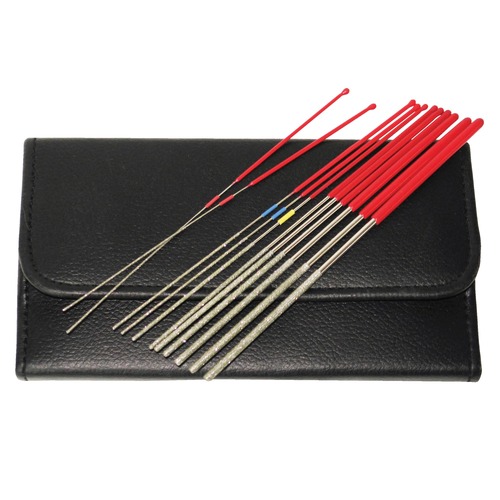 Files | IPA 8042 12-Piece Diamond Coated Round Micro Files Set image number 0