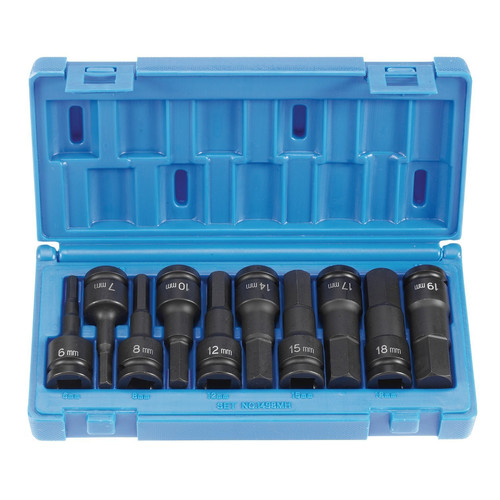 Socket Sets | Grey Pneumatic 1498MH 10-Piece 1/2 in. Drive Metric Hex Driver Socket Set image number 0