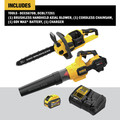 Dewalt DCBL772X1-DCCS670B 60V MAX FLEXVOLT Brushless Lithium-Ion Cordless Handheld Axial Blower and 16 in. Chainsaw Bundle (3 Ah) image number 1