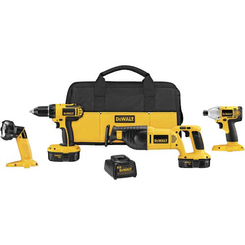 Dewalt 4 Tool Combo Kit 18V Cordless with 2 1.2Ah Batteries DCK425C