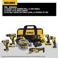 Combo Kits | Dewalt DCK684D2 20V MAX XR Brushless Lithium-Ion 6-Tool Cordless Compact Combo Kit with 2 Batteries (2 Ah) image number 1
