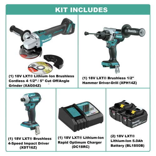 Makita 18V LXT Brushless Lithium-Ion 1/2 Cordless Hammer Drill