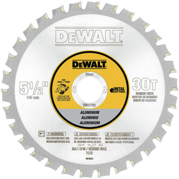 Dewalt 5-1/2 in. 30T Aluminum Cutting Saw Blade - DWA7760