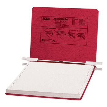 ACCO A7054119A PRESSTEX 9.5 in. x 11 in. 6 in. Capacity 2 Posts Post Binders with Storage Hooks - Executive Red