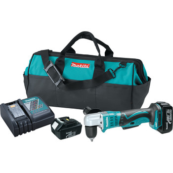 Factory Reconditioned Makita 18V LXT Variable Speed Lithium-Ion 3/8 in. Cordless Right Angle Drill Kit with 2 Batteries (3 Ah) - XAD02-R