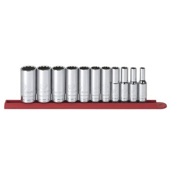 GearWrench 11-Piece 3/8 in. Dr 12 Pt Deep SAE Socket Set - 80563