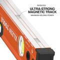 Levels | Klein Tools 93524MAG 24-Inch Box Level, Magnetic Box Beam Bubble Level, 3 Vials, High Visibility Orange, Aluminum Body, V-Groove and Magnet Track image number 3
