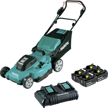 Makita 18V X2 (36V) LXT Lithium-ion 21 in. Cordless Lawn Mower Kit with 4 Batteries (5 Ah) - XML10CT1