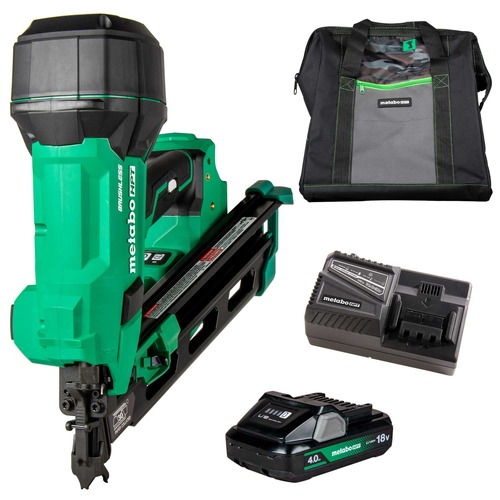 Framing Nailers | Metabo HPT NR1890DCAM 18V Lithium-Ion 30 Degree Cordless Paper Tape Framing Nailer Kit (4 Ah) image number 0