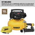 Compressor Combo Kits | Dewalt DWFP1KIT 18 Gauge 2-1/8 in. Pneumatic Brad Nailer and 0.9 HP 6 Gallon Oil-Free Pancake Compressor Combo Kit image number 1