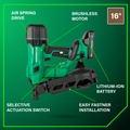 Coil Nailers | Metabo HPT NV1845DAM 18V MultiVolt Lithium-Ion Cordless Coil Roofing Nailer Kit (2 Ah) image number 3