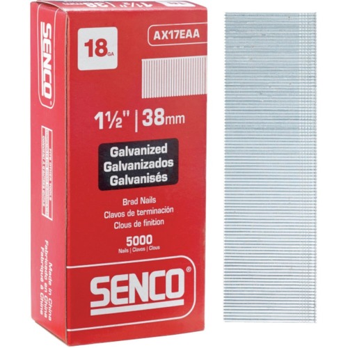Nails | SENCO AX17EAA (5000/Pack) 1-1/2 in. 18 Gauge Galvanized Finish Brad Nails image number 0