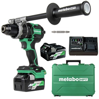 REMODELING TOOLS | Metabo HPT 36V MultiVolt Brushless Lithium-Ion 1/2 in. Cordless Hammer Drill Kit (2.5 Ah/5 Ah) - DV36DCM