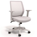 July Member-Exclusive Offer Save 10% off on One Item | Alera ALEWX42BME47 17.09 in. to 20.83 in. Seat Height Supports 275 lbs. Wessex Ergonomic Fabric Mesh Swivel Task Chair - Gray Seat/Back, White Base image number 0