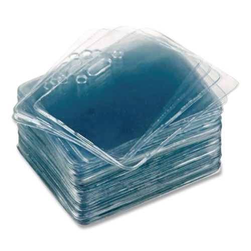  | Advantus AVT75450 3.75 in. x 3 in. Holder 3.5 in. x 2.25 in. Insert Horizontal Proximity ID Badge Holders - Clear (50/Pack) image number 0
