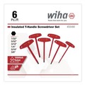 Screwdrivers | Wiha Tools 33490 6-Piece Insulated T-Handle Inch Hex Screwdriver Set image number 2