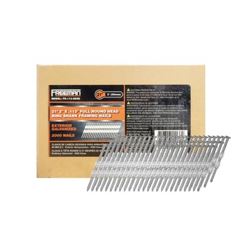 Freeman (2000-Piece) 2-3/8 in. x 0.113 in. Galvanized Ring Shank Framing Nails - FR-113-238GRS