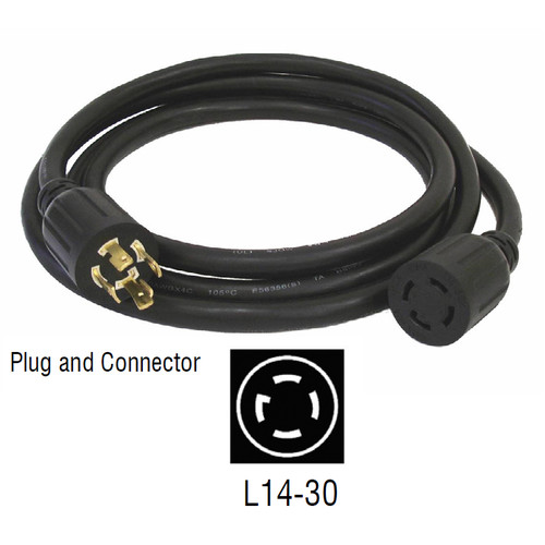 Extension Cords | Generac 6388 30 Amp 100 ft. NEMA L14-30 Generator Power Cord image number 0