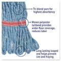  | Boardwalk BWK503BLEA 5 in. Super Loop Cotton/Synthetic Fiber Wet Mop Head - Large, Blue image number 6