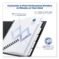 | Avery 11516 Print-On 11 in. x 8.5 in. 5-Tab Customizable Unpunched Dividers - White (5/Pack) image number 2