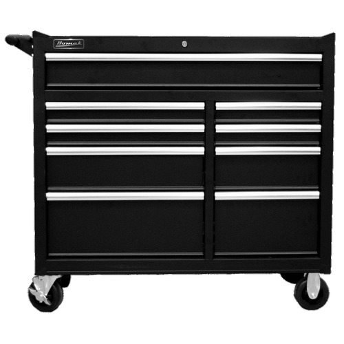 Cabinets | Homak BK04041097 SE 41 in. 9-Drawer Roller Cabinet - Black image number 0