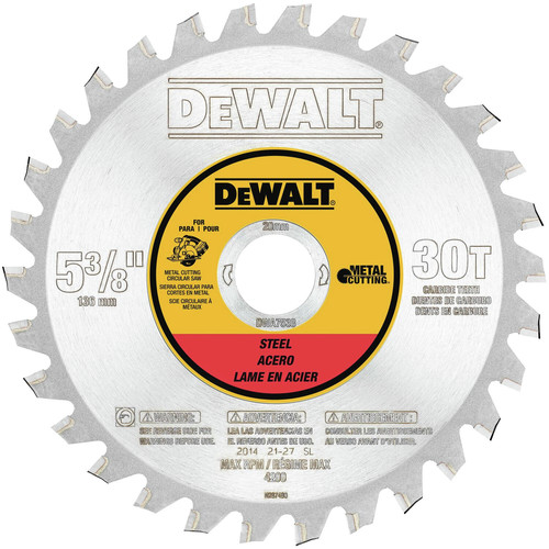 Dewalt DWA7538 5 3/8 in. 30T Ferrous Metal Cutting Saw Blade image number 0