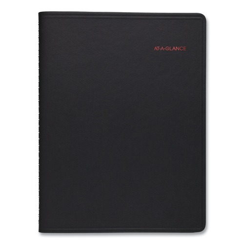  | AT-A-GLANCE 7086405 12-Month: Jan 2026 to Dec 2026 11 in. x 8.25 in. 800 Range Weekly/Monthly Appointment Book - Black Cover image number 0