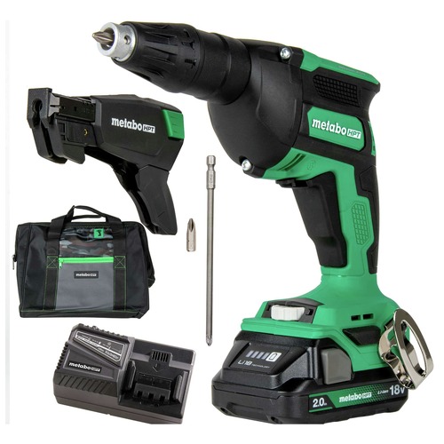 Screw Guns | Metabo HPT W18DAQBM 18V MultiVolt Lithium-Ion Brushless Cordless Drywall Screw Gun Kit with Collated Screw Magazine (2 Ah) image number 0