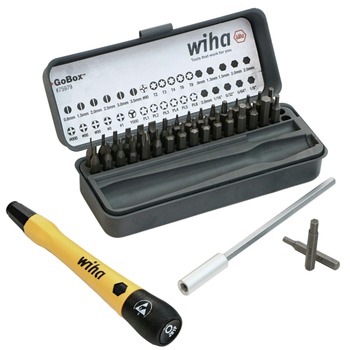 PRODUCTS | Wiha Tools 36-Piece GoBox Electronics ESD Precision Micro Bit Set - 75979