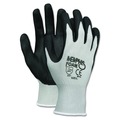 Work Gloves | MCR Safety 9673S Economy Foam Nitrile Gloves - Small Gray/Black (1-Dozen) image number 1